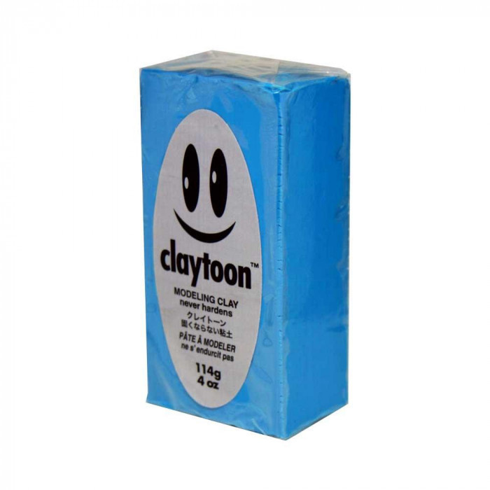 MODELING CLAY(モデリングクレイ)　claytoon(クレイトーン)　カラー油粘土　スカイ　1/4bar(1/4Pound)　6個セット_画像2