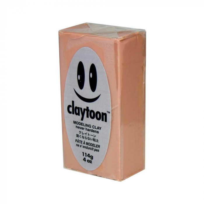 MODELING CLAY(モデリングクレイ)　claytoon(クレイトーン)　カラー油粘土　ベージュ　1/4bar(1/4Pound)　6個セット_画像1