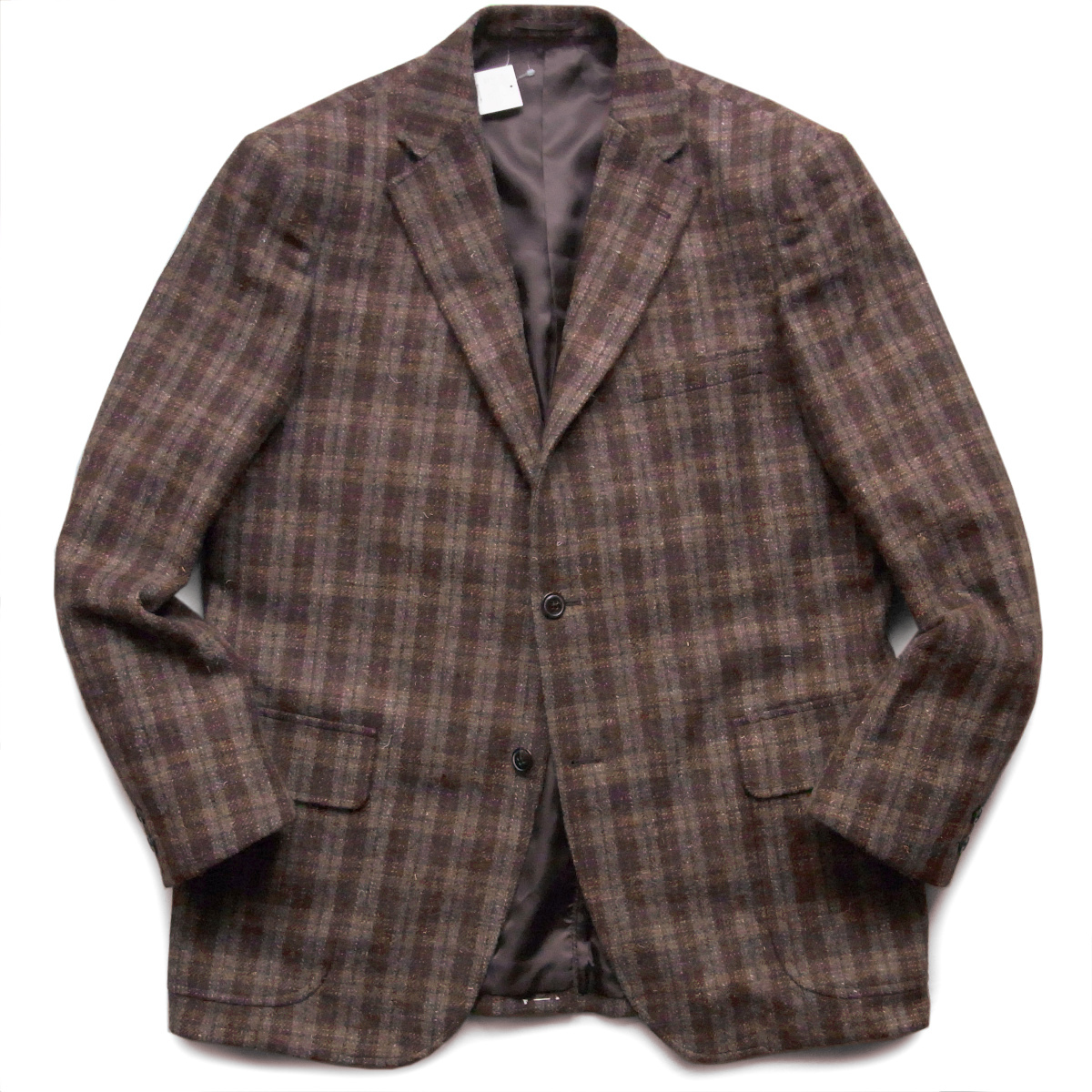 ◇◆J.PRESS (ジェイプレス)/LOVAT LAVEROCK TWEED！味わい深さが魅力の段返り３Ｂオーバーチェックツイードジャケット【AB8(LL)】/7.3万_画像2