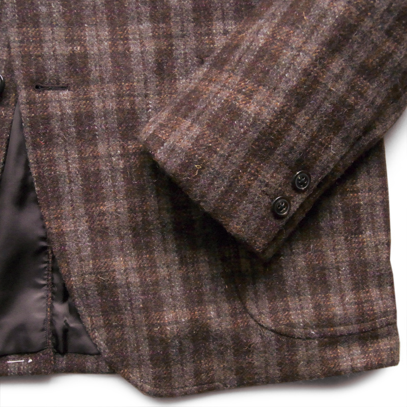 ◇◆J.PRESS (ジェイプレス)/LOVAT LAVEROCK TWEED！味わい深さが魅力の段返り３Ｂオーバーチェックツイードジャケット【AB8(LL)】/7.3万_画像6