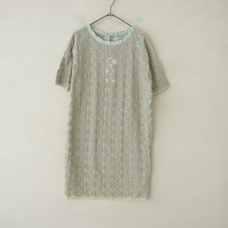 □【定価6.9万】ミナペルホネン mina perhonen *dear シルク刺繍ドレス