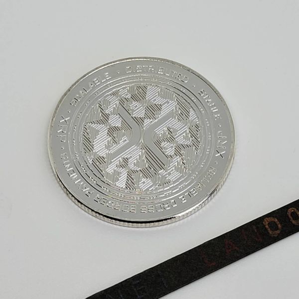 リップルコイン 仮想通貨 XRP 記念コイン シルバーメッキコイン コレクション 金融 コイン レプリカシリーズ 記念 ギフト 金 A291_画像3