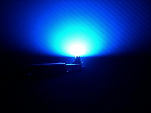 12V LED T4.2 拡散 ブルー 青 メーター球 エアコンパネル インジケーター シガーライター スイッチ 照明 バルブ 2個 E_画像2