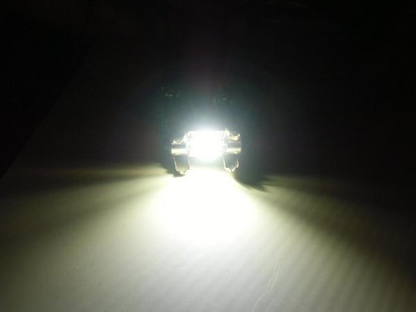 プロフィア 12V 24V 兼用 無極性 10連 LED T10×31mm 白 ホワイト 電球 ルームランプ ヒューズ型 室内灯 トラック メール便可 F_画像2