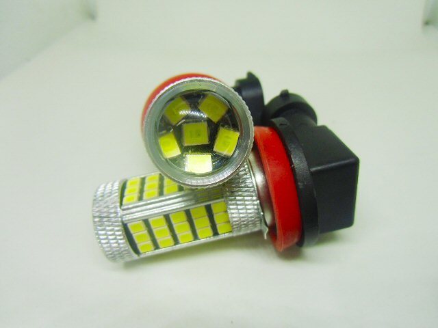 メール便可 12V 激白 6000k 66連 LED H8/H11/H16 フォグランプ 白/ホワイト/純正交換 フォグ JB23 ジムニー/HA24 アルト C26 セレナ Gの画像4