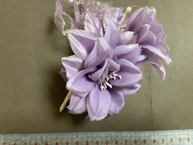 * unused . flower corsage * motif purple flower decoration type .* for part removing .