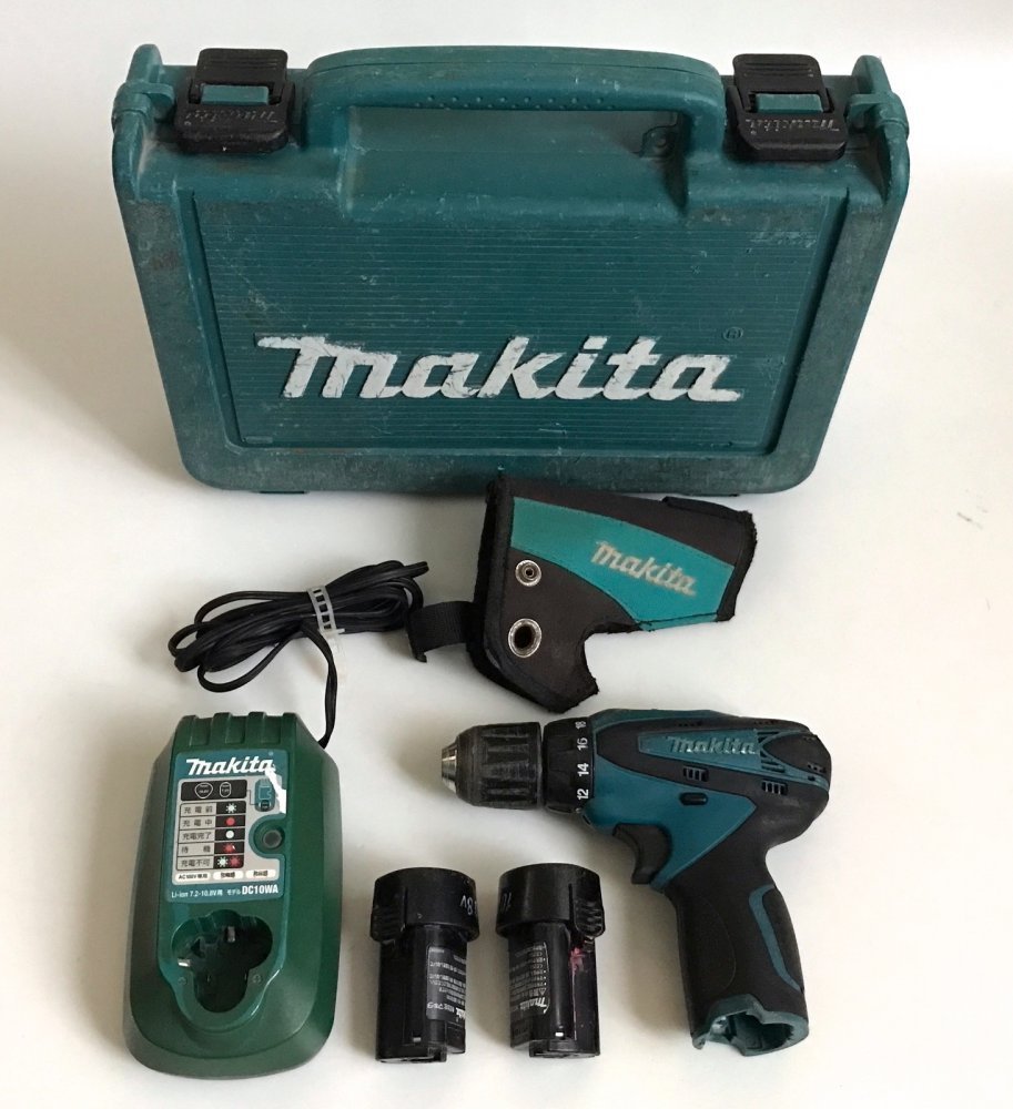 マキタ(Makita) 充電式ドライバドリル 10.8V 1.3Ah バッテリー2個付き
