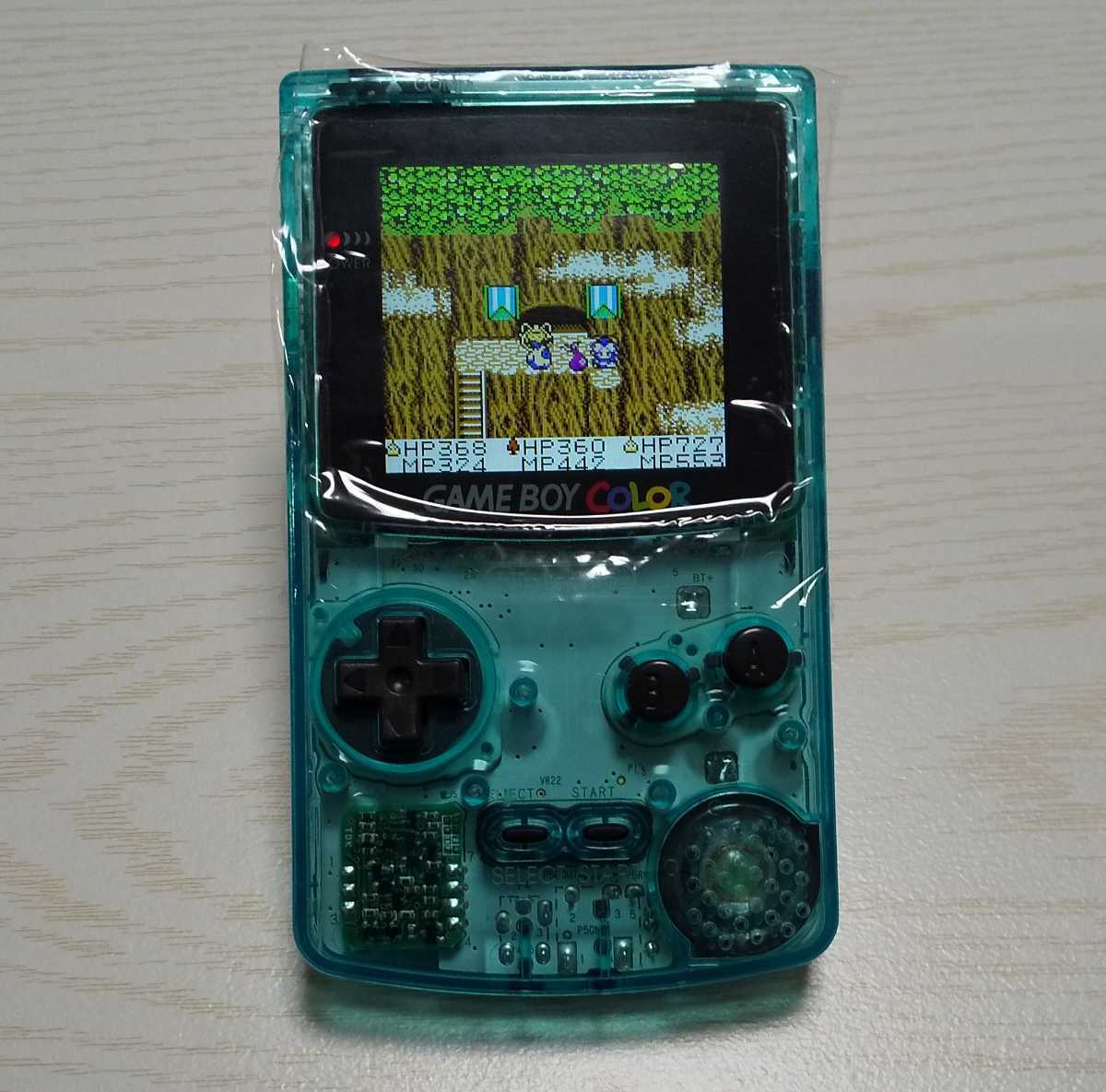 IPS液晶2.6インチ ゲームボーイカラー クリアブルー バックライト 大