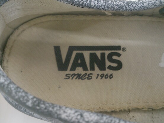 ◇ VANS ヴァンズ V-2507 ビンテージ加工 スニーカー シューズ サイズ 7 1/2(23㎝) ホワイト グレー系 マルチ レディース 1206100004330_画像3