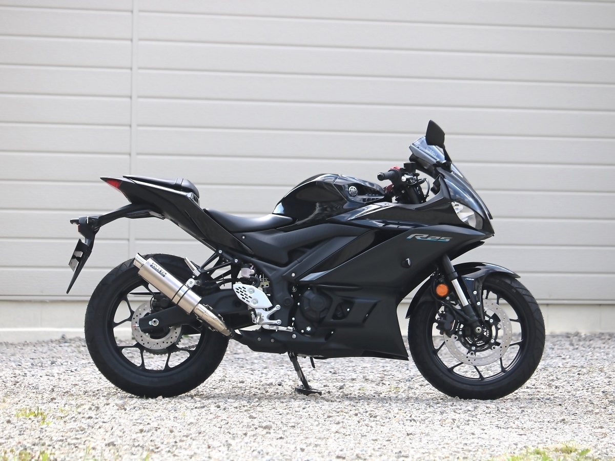 新品 WR’S YZF-R25/MT-25 2022～ (8BK-RG74J) スリップオン S.O.Vショートオーバルタイプ ソリッドチタン仕様 NV2270JM ダブルアールズ_画像1