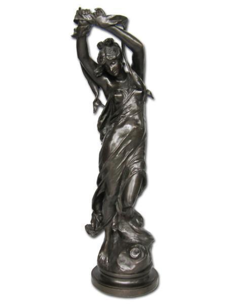 ブロンズ 美しい女性像 銅像 高さ約82cm