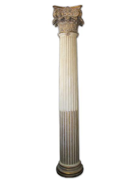 コリント ポール アカンサス模様 高さ約2m50cm アウトレット 飾り柱 ゴールド コラム