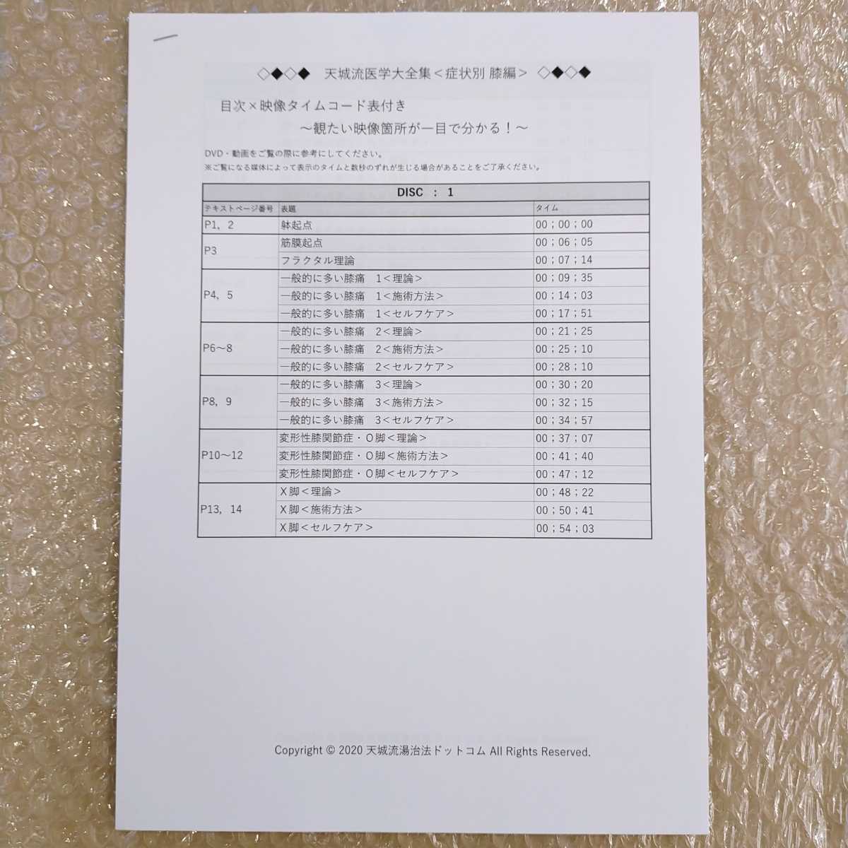 DVD未開封【天城流湯治法セミナー 腰痛・膝痛・精神疾患】DVD+テキスト
