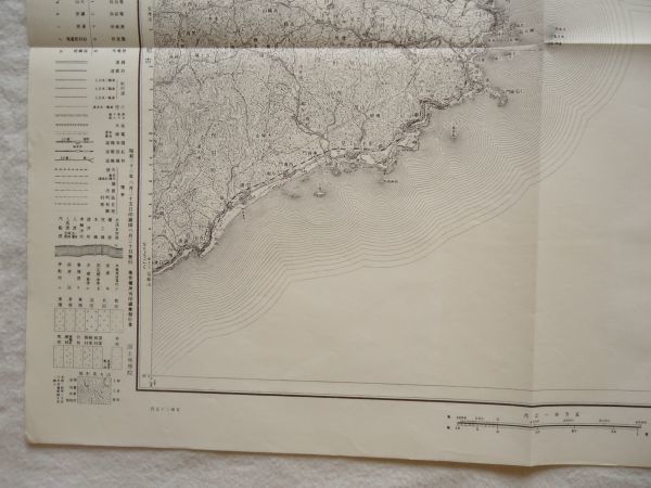 【古地図 昭和30年代】『鴨川』五万分一地形図大多喜14号 昭和33年発行【千葉 安房 鉄道 房総西線東線 オセンコロガシ 東大演習林作業所】_画像4