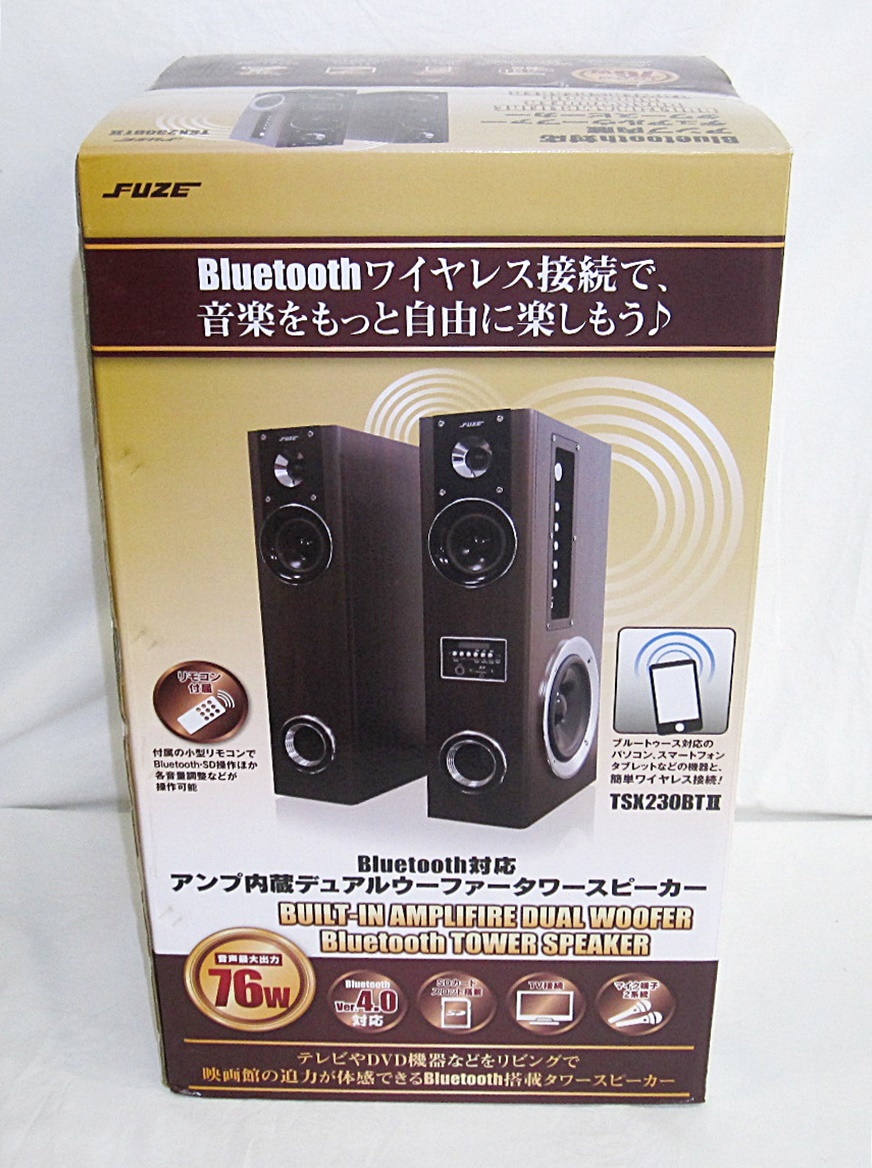 FUZZ Bluetooth対応アンプ内蔵タワースピーカー・TSX230BTⅡ FUZZ Bluetooth対応アンプ内蔵タワースピーカー・TSX230BTⅡ