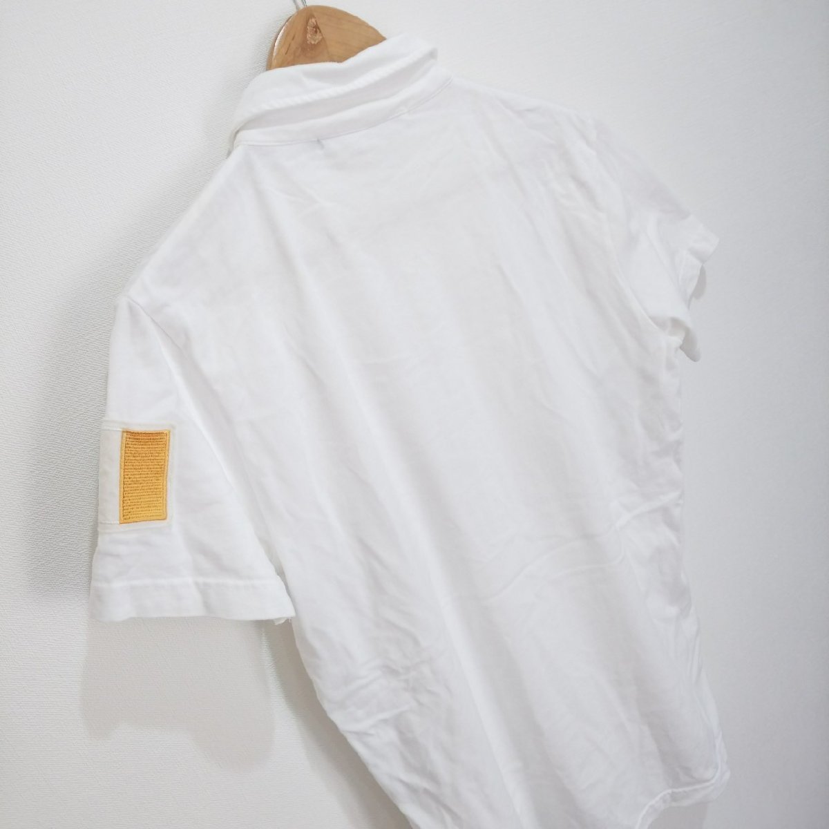 (^w^)b カラーズオーバーフロー 半袖 ポロシャツ トップス ホワイト Colors Over Flow ワッペン プリント キラキラ 綿100% メンズ 48の画像6