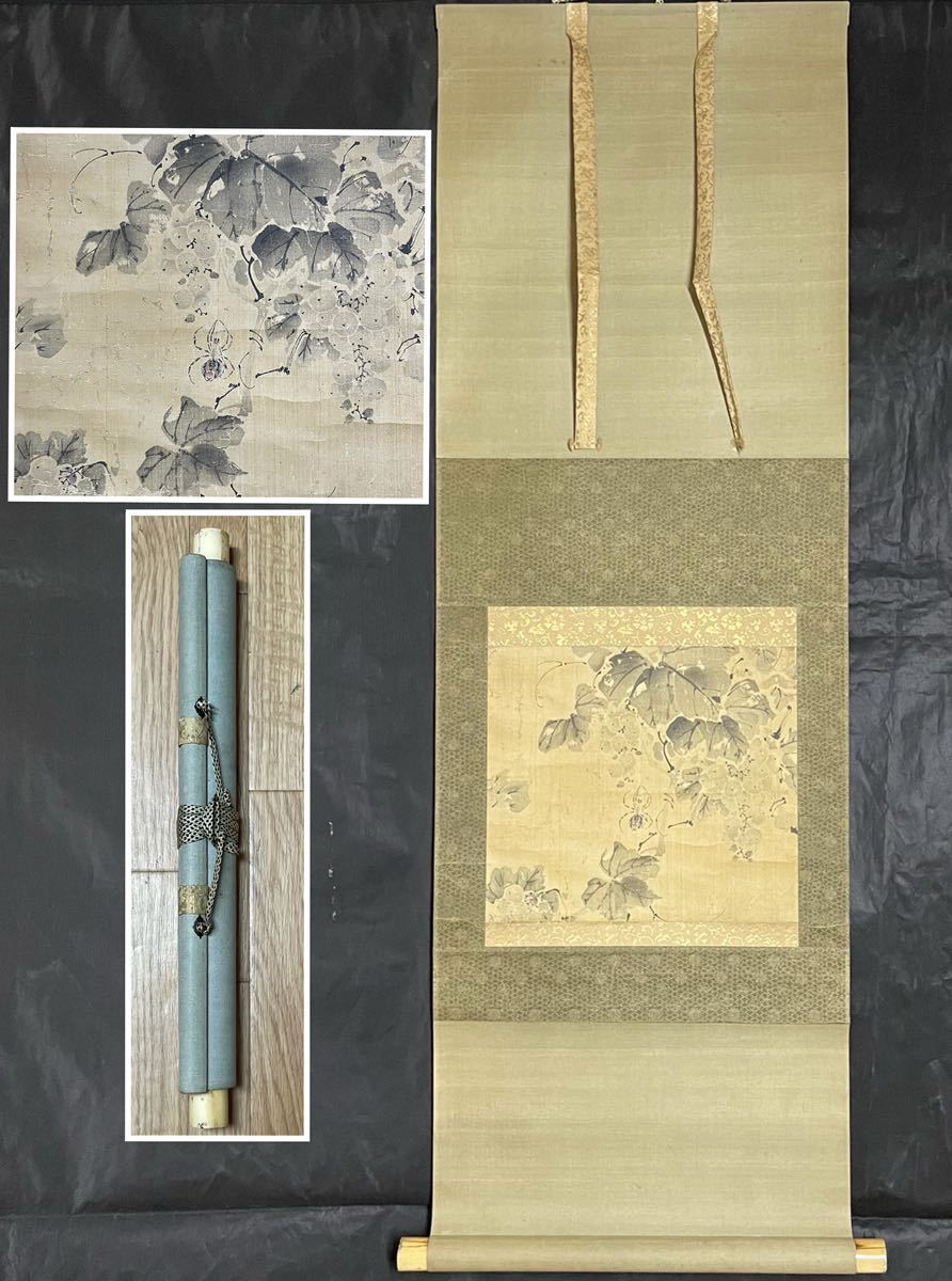 素敵な 尾竹竹坡 絹本彩色画 肉筆 掛軸一幅 軸先良品 i9tmg.com.br