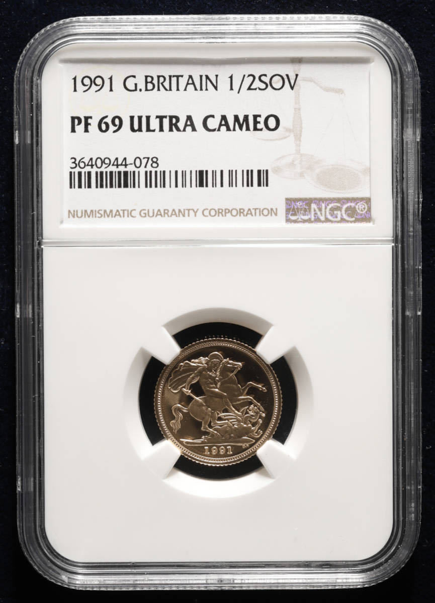 金貨イギリス エリザベス2世 1/2Sovereign 1991 NGC-PF69(ヨーロッパ)｜売買されたオークション情報、yahooの商品