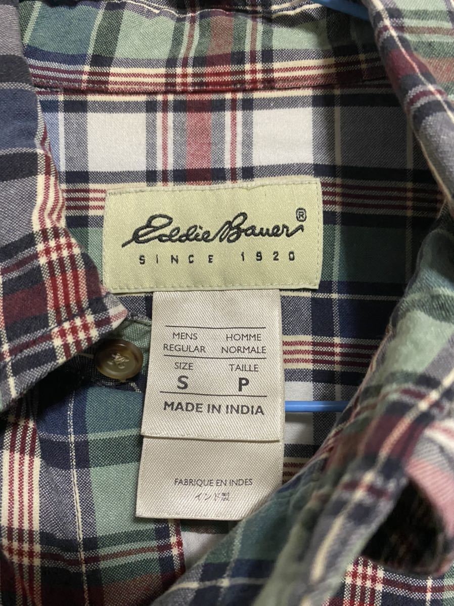 90s Eddie Bauar エディーバウアー　半袖シャツ　ボタンダウンシャツ　　サイズ S USA アメリカ　90年代_画像4