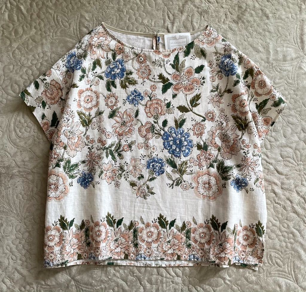 当社の 25 ストライプ シャツ ビアズリー トップス BEARDSLEY 花柄
