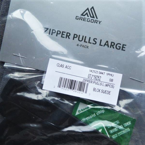 GREGORY グレゴリー ZIPPER PULLS ブラック S L 新品