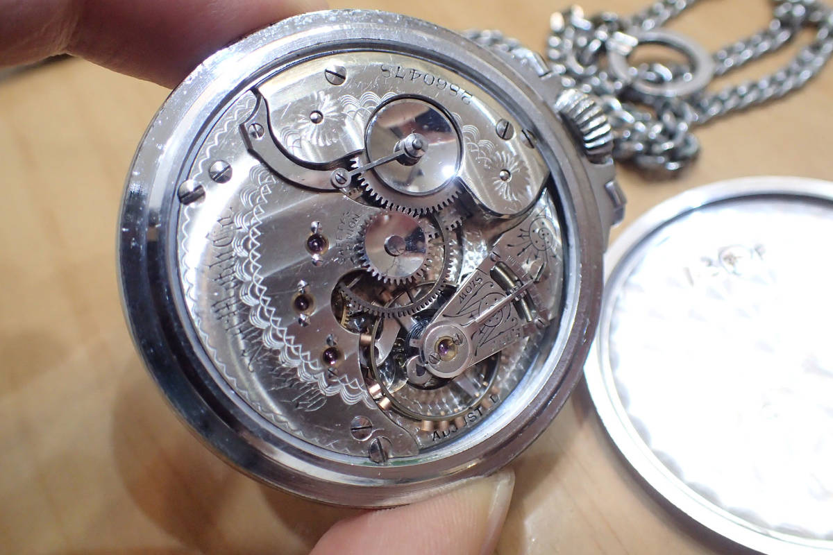 激レア/動作品 1890年頃? エルジン/ELGIN ◇上級ムーブメント 特殊