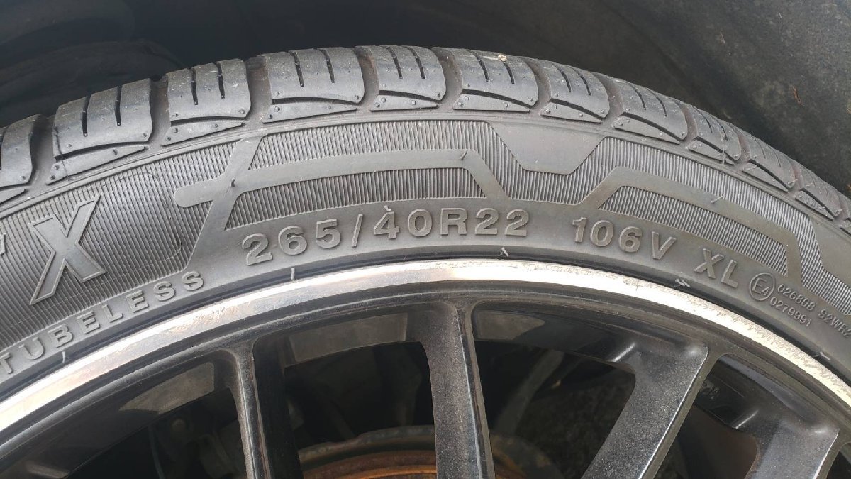 棚21外 レクサス RX RAYS レイズ 22インチ アルミホイール 4本 タイヤ 2021年製 DURATURN MOZZO STX 265/40R22 RX350_画像5