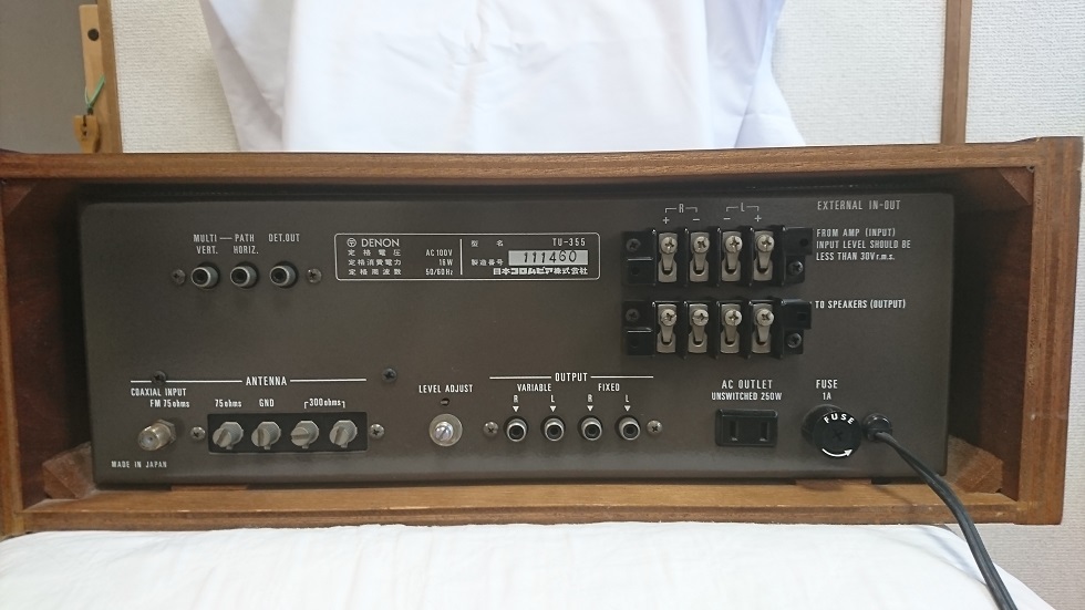 DENON FMステレオチューナーTU-355(木製ケース付) 難あり 5