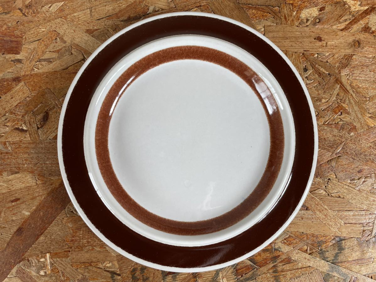 ARABIA アラビア Rosmarin ロスマリン プレート φ20cm 北欧 ヴィンテージ テーブルウェア ブラウン 茶色 お皿 食器 陶器_画像1