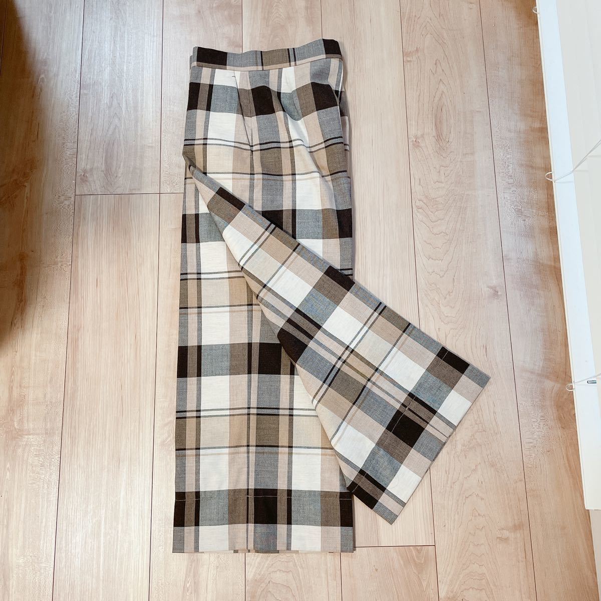 Drawer ドォロワー チェック柄 ワイドパンツ レディース 34 item