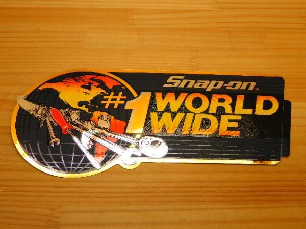 古い Snap-on スナップオン ステッカー＃1WORLD WIDE *SSX-1367_画像1