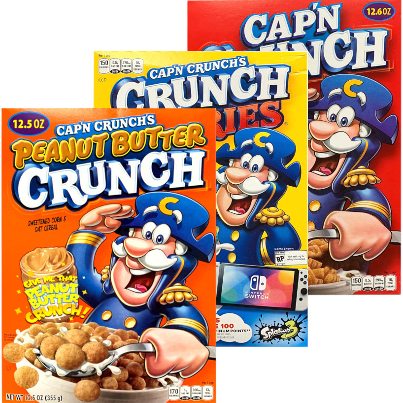 アメリカのシリアルは甘くて美味しい！ コーンとオーツ麦！Cap'n Crunch キャプテンクランチ コーン＆オーツ 　選べる3個_画像1