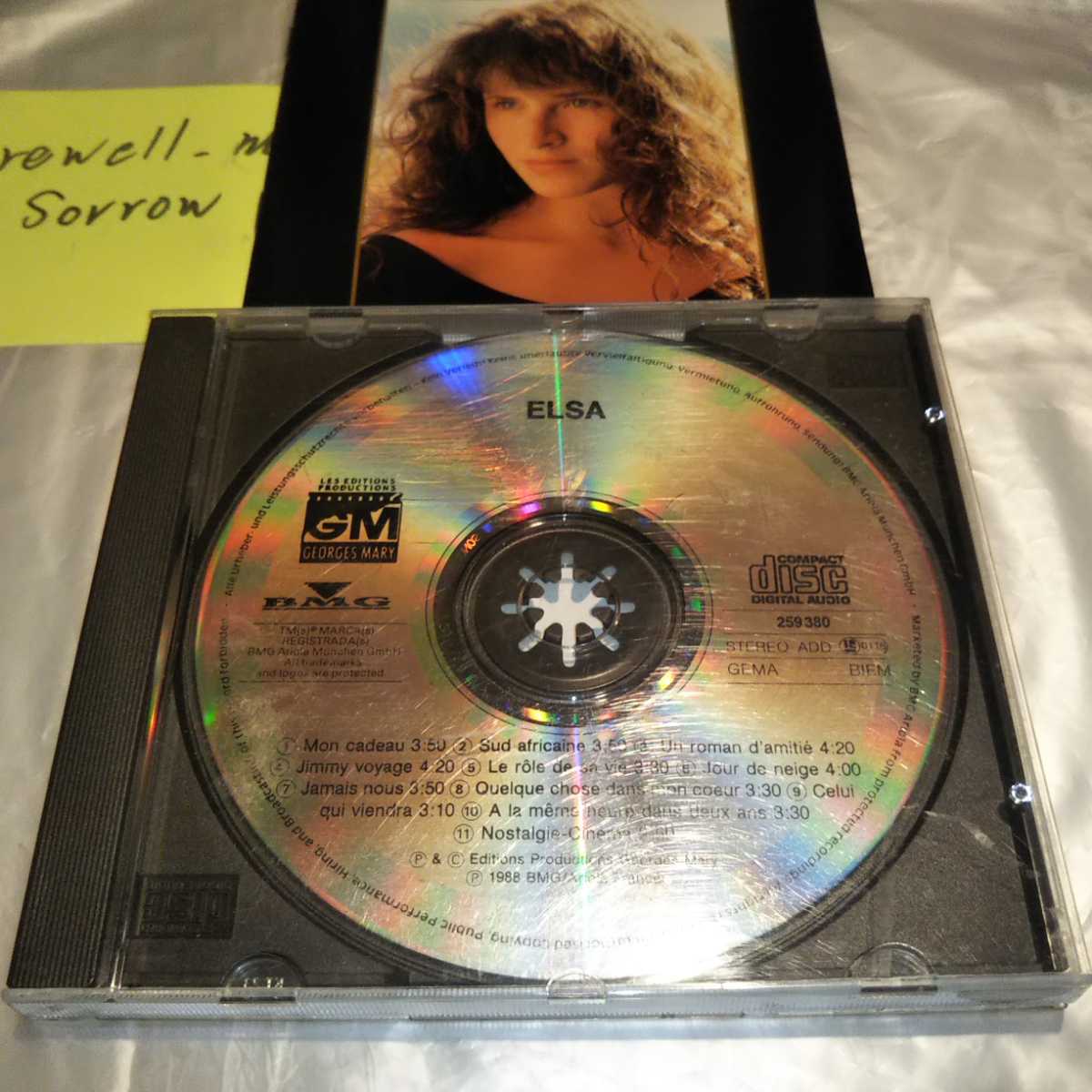 ELSA エルザ 仏盤CD ファーストアルバム 1988年 France フレンチポップ 女性ヴォーカル ふたりの時間 ガールポップ ウィスパーボイス_画像2