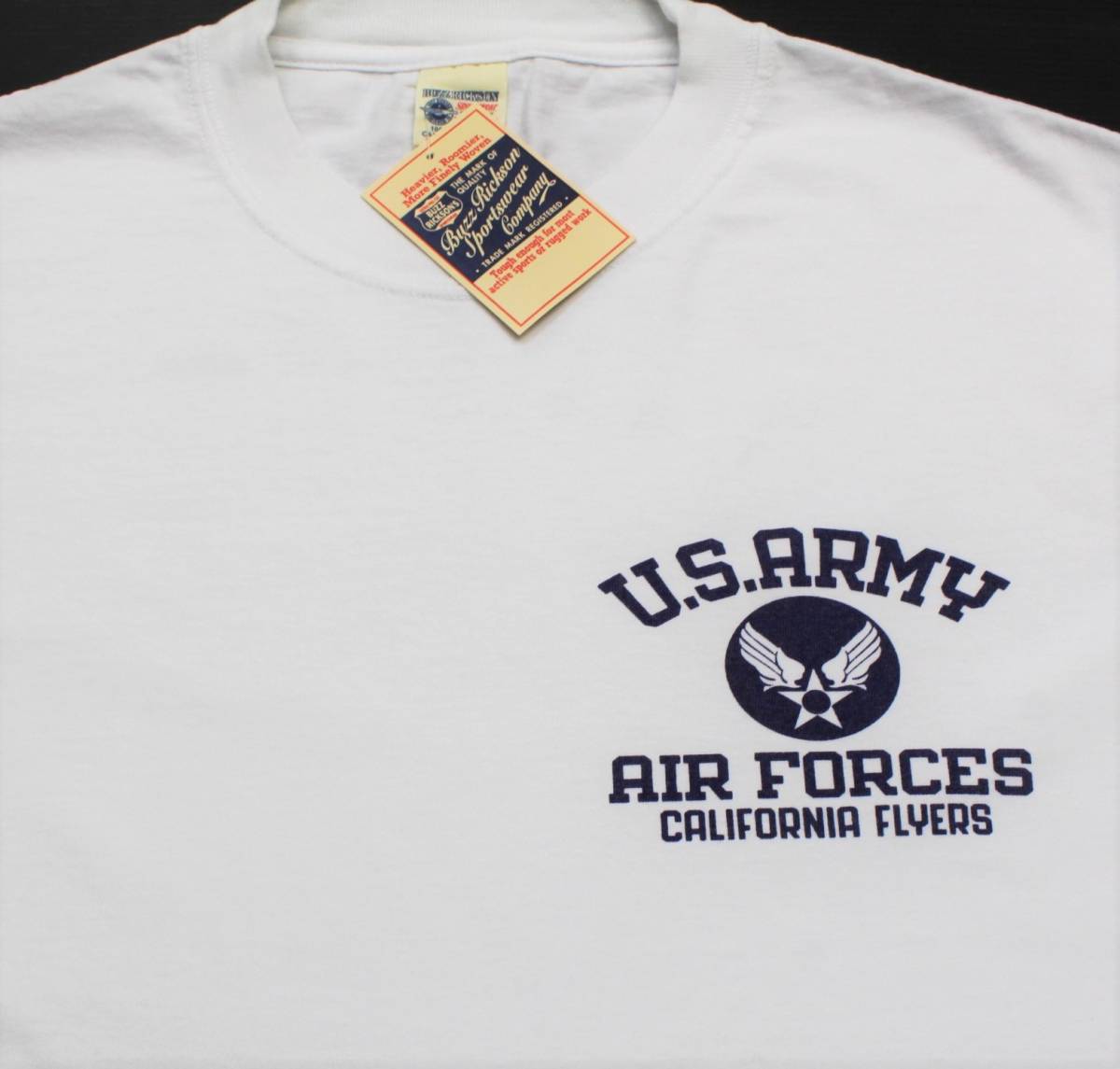 YTS33 Восток XS US военно-воздушные силы US.ARMY stencil USAAF California короткий рукав футболка USA производства короткий рукав футболка Buzz Rickson\'s Buzz Rickson's 