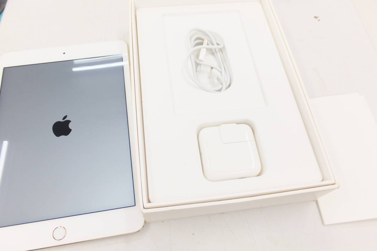 38958-520 Apple iPad mini 4 Wi-Fi + Cellular 128GB MK782J/A A1550 ゴールド アクティベーションロック品junk 送料520円～