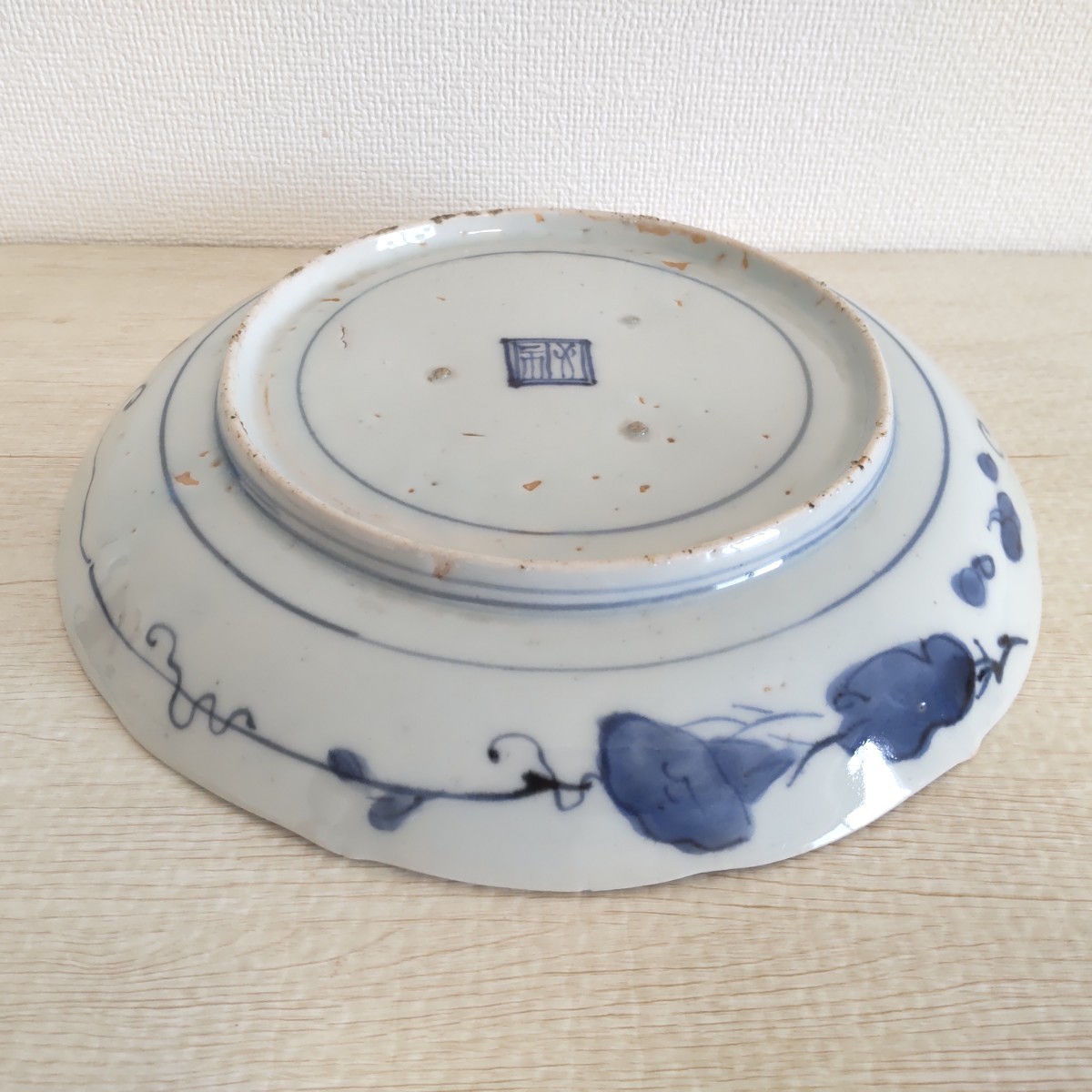 A お値下げしました、藍九谷 鹿文 七寸皿 | noonanwaste.com