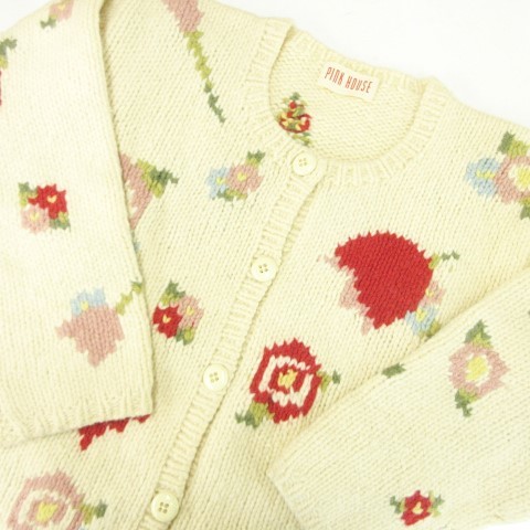 えください PINK 花モチーフ付 ニットセーターの通販 by SAMURAI280's 