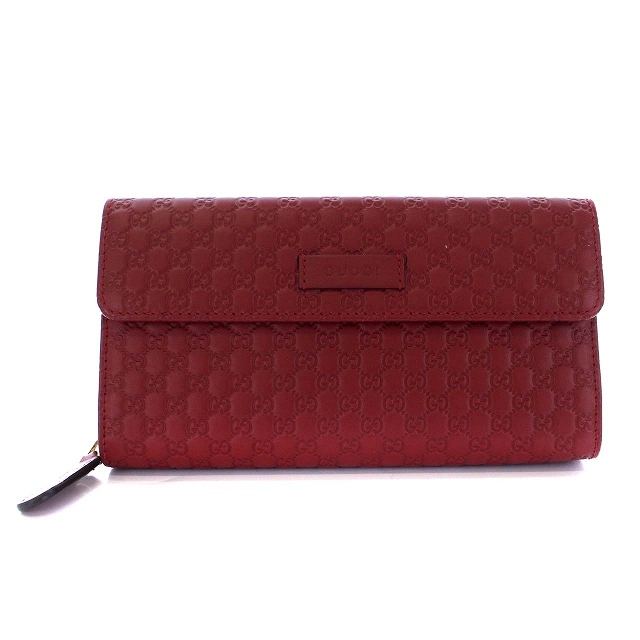 グッチ GUCCI マイクロGGシマ 長財布 三つ折り ラウンドファスナー