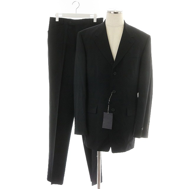 ポールスミス PAUL SMITH スーツ セットアップ テーラードジャケット パンツ スラックス ウール 48 M 31 M 黒 ブラック 