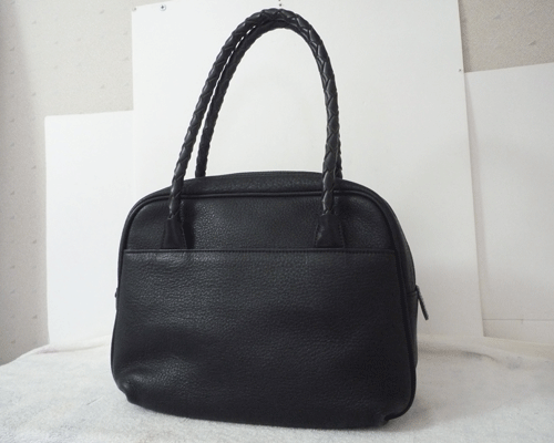 良品　マルキーズ　MARQUISE　レザー　ブラック　黒　ハンドバッグ　レディース