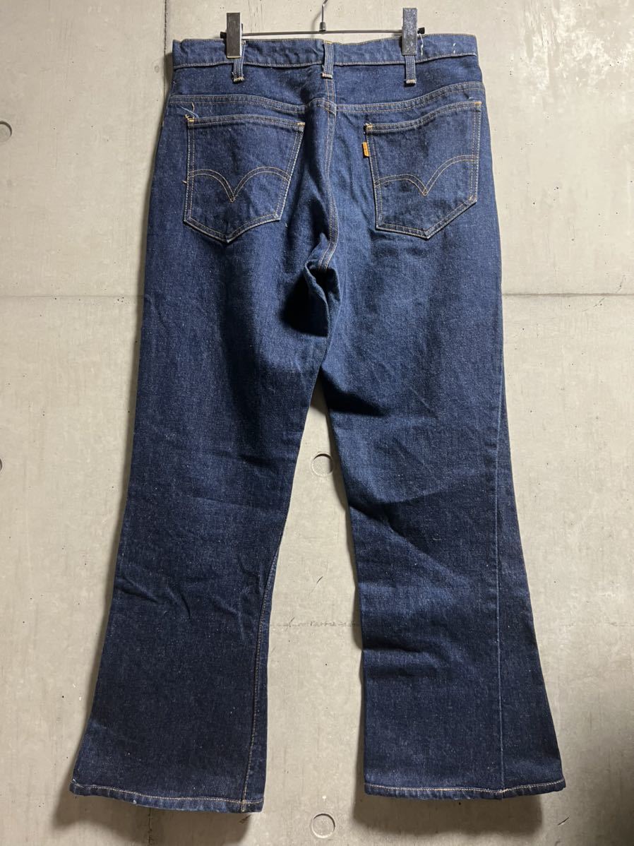 70s 真っ紺 ヴィンテージ リーバイス デニム 517 646 ベルボトム BIGE