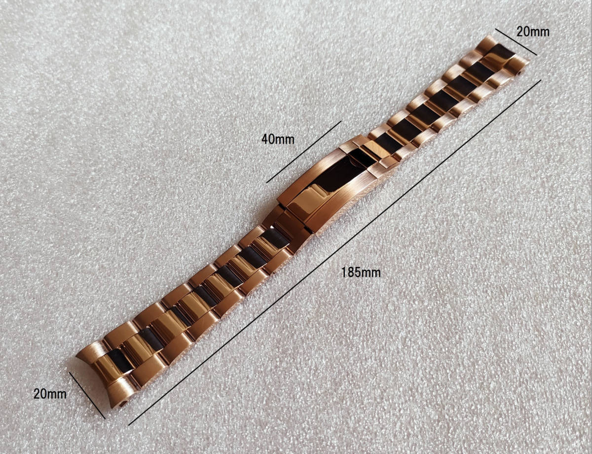 【未使用】ステンレス腕時計ベルト ローズゴールド バックル40ｍｍ 互換品 （訳あり）SBRK-1_画像9