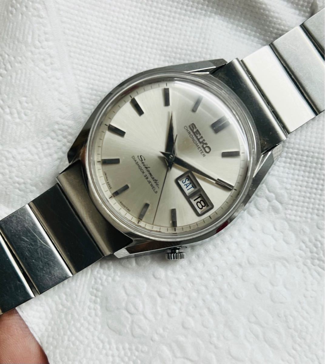 1円スタート Vintage Seikomatic chronometer cal 6246-9000 セイコー メンズ腕時計 _画像10