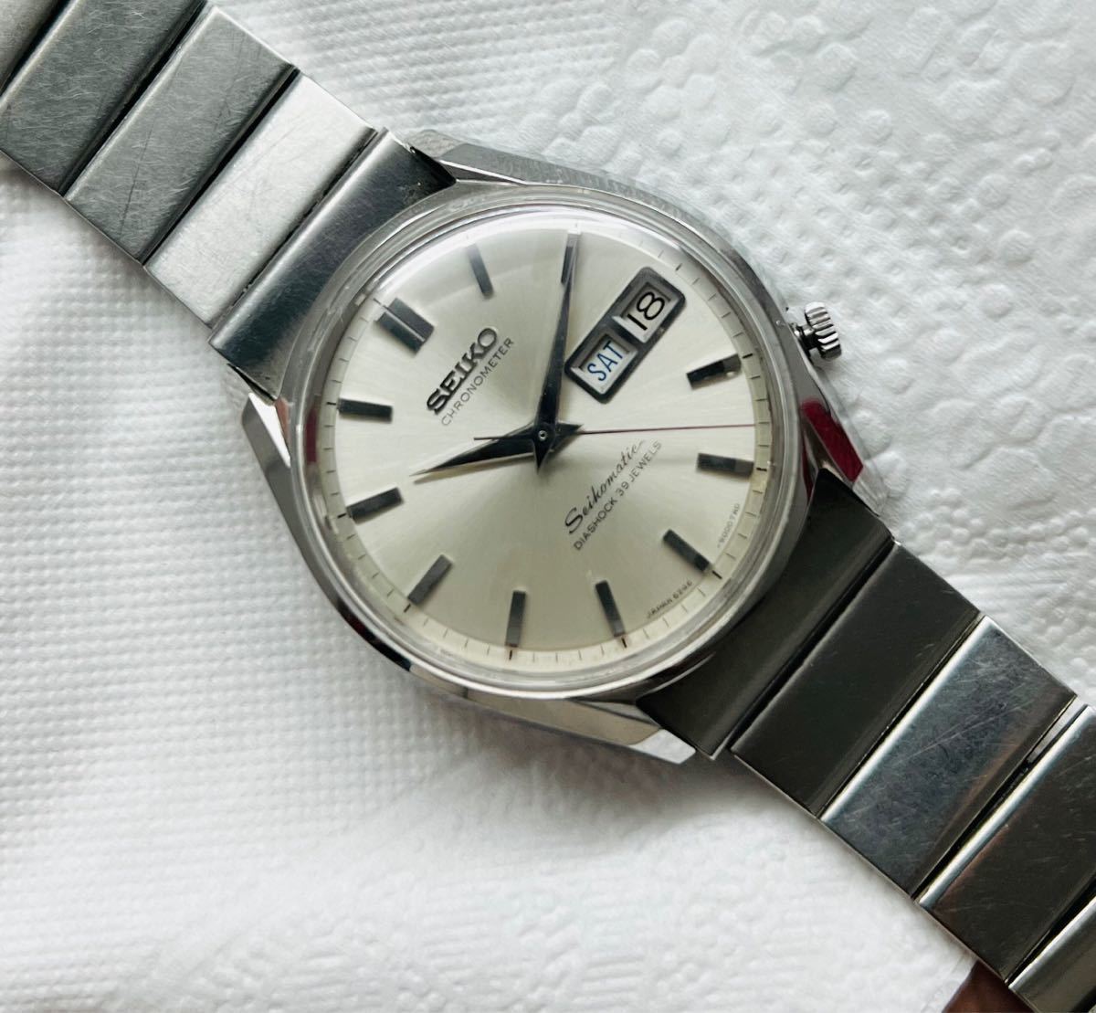 1円スタート Vintage Seikomatic chronometer cal 6246-9000 セイコー メンズ腕時計 _画像4