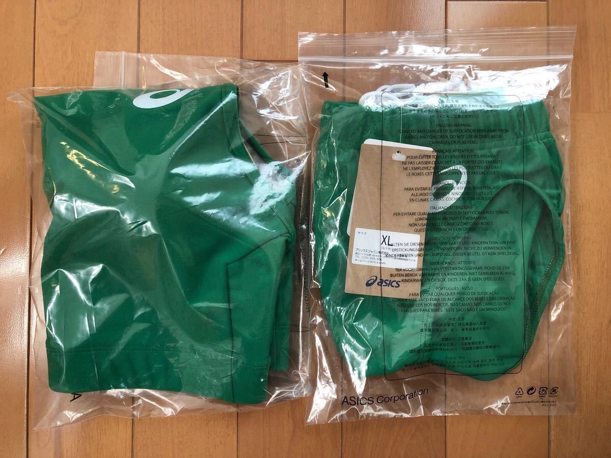 新品/XLサイズ】陸上ユニフォーム アシックス 上下セット 新品/XLサイズ】陸上ユニフォーム アシックス 上下セット