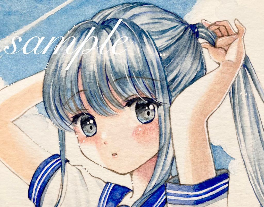 Yahoo!オークション - 手描きイラスト オリジナル 夏と Yahoo!オークション - 手描きイラスト オリジナル 夏と