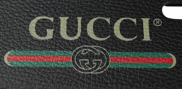  новый товар! Gucci кожа Logo принт iPhoneX iPhoneXS кейс черный мульти- 549080 92E00