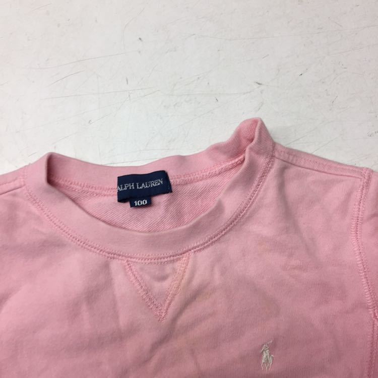  free shipping *POLO RALPH LAUREN Polo Ralph Lauren * sweat sweatshirt long sleeve knitted pink * girl Kids 100#30324sj110