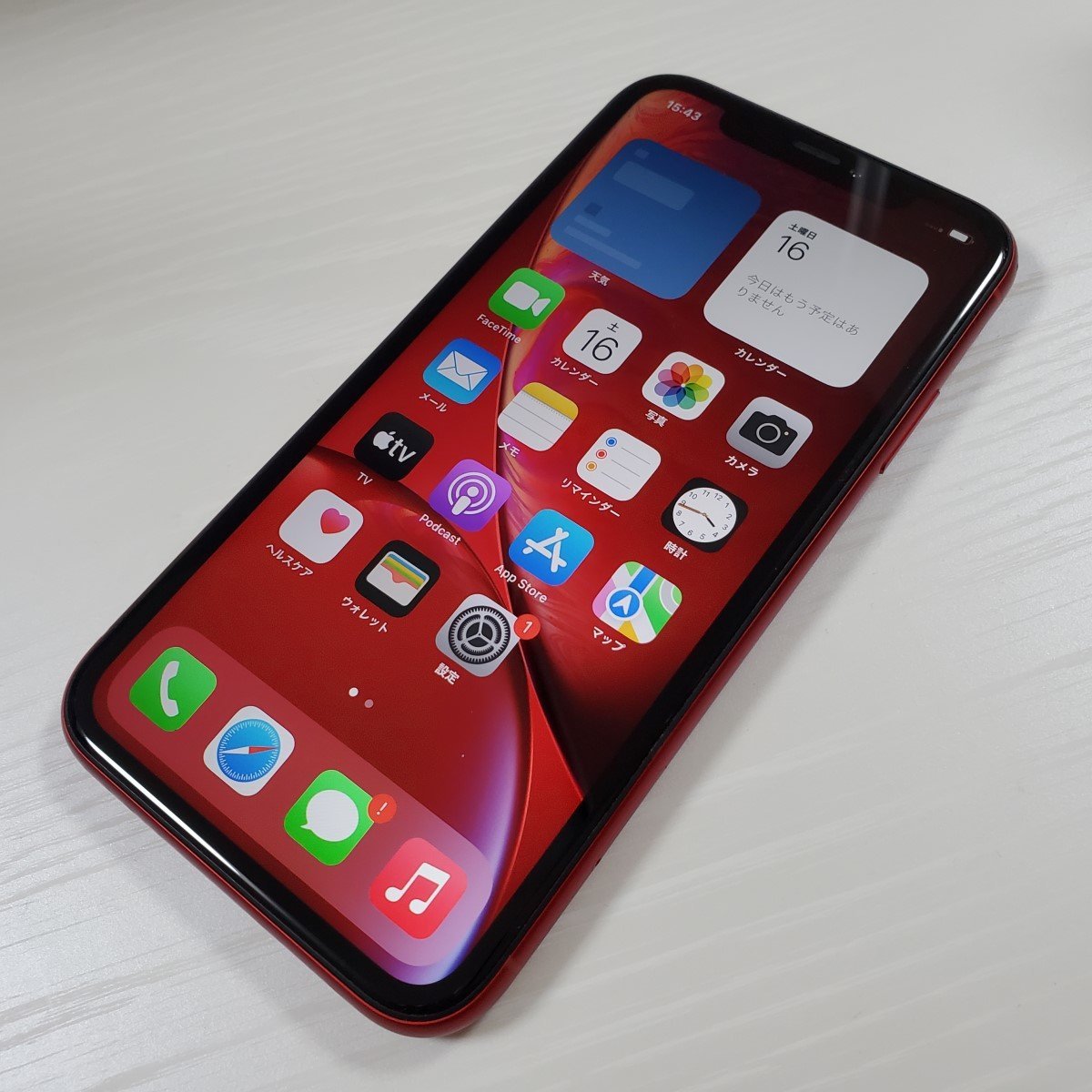 美品 IPhone XR SIMフリー 64GB 完動品 IPhoneXR 携帯電話 | red
