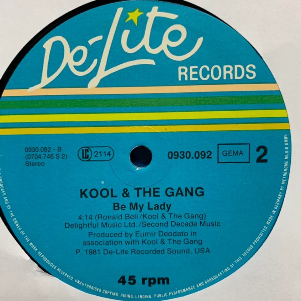 美盤!!◆ Kool & The Gang - Be My Lady ◆12inch オランダ盤 DISCOヒット!!_画像1